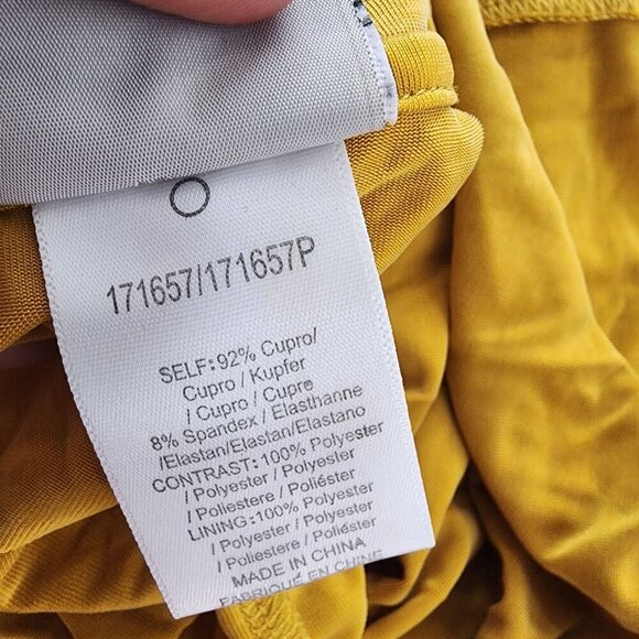 Anthro Dolan Coast Collection Women's S Yellow Short Sleeve Dress 8PT - Picture 4 of 7